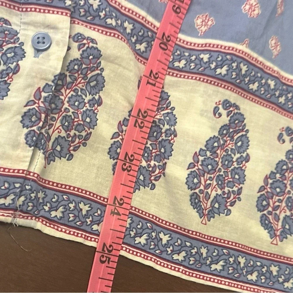 Banana Republic Blue and Purple Paisley Button Down Shirt